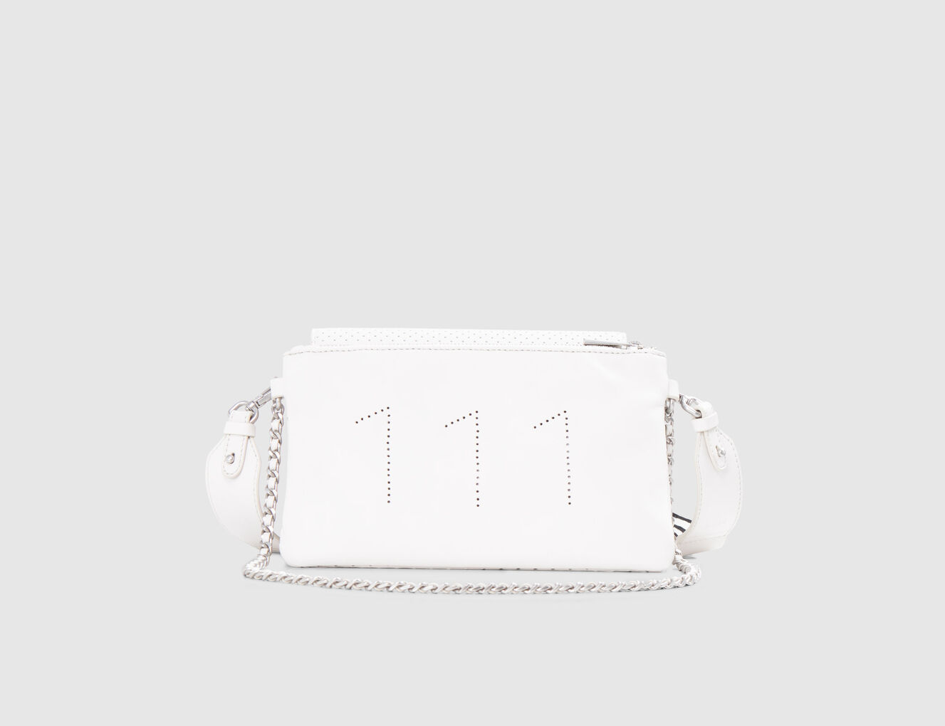 The 111 KINGSTON Women's white perforated leather bag - IKKS-3