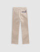 Pantalon de costume cérémonie beige garçon-4