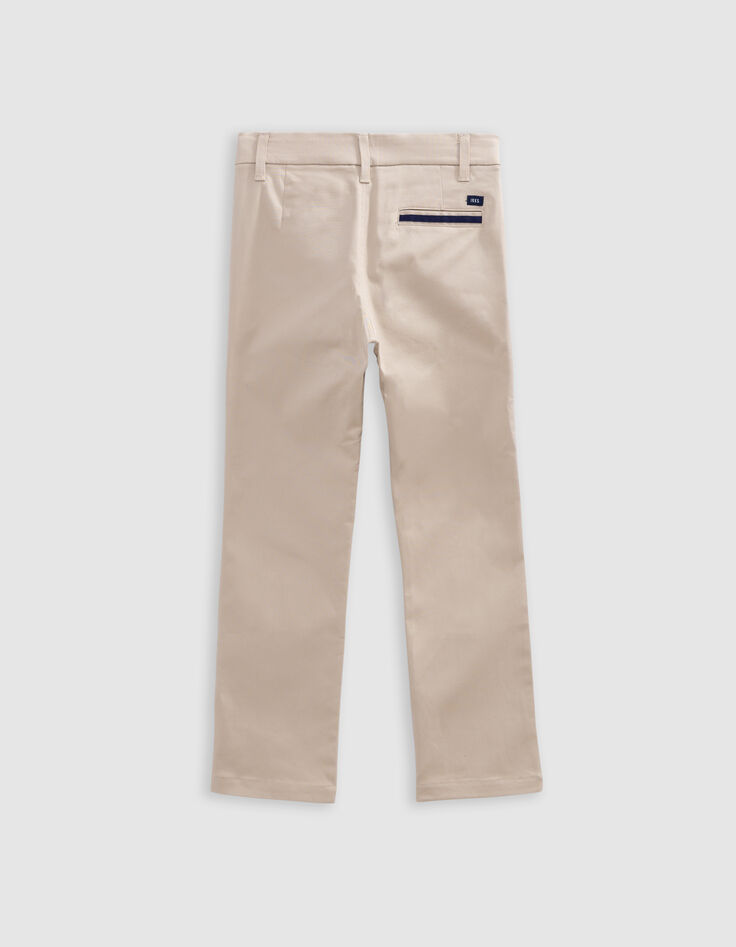 Pantalon de costume cérémonie beige garçon-4