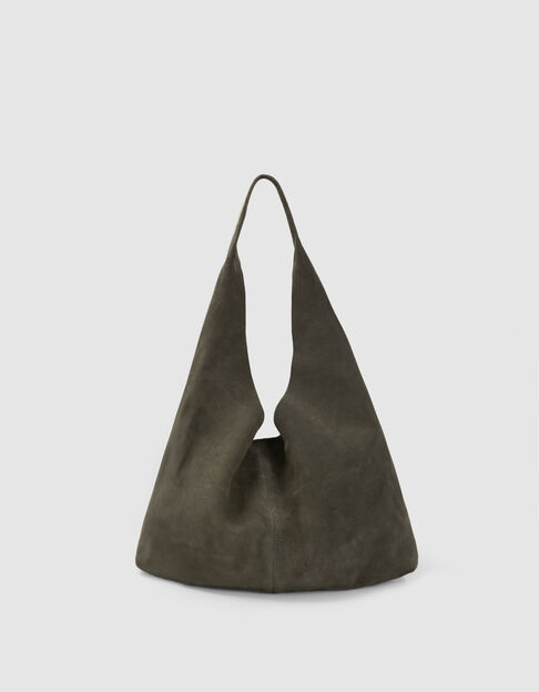 Khaki suede Hobo bag - IKKS