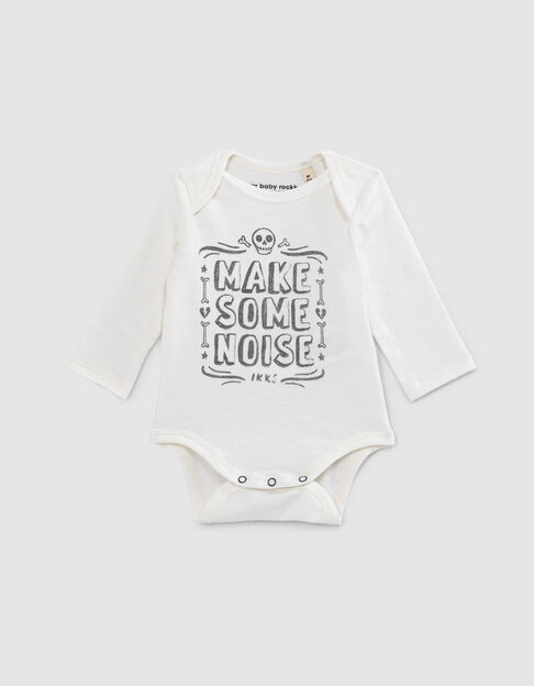 Body milk à message et skull coton bio bébé