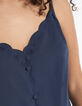 Top lencero azul marino, bordado y con botones I.Code-4
