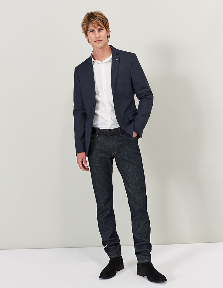 Weißes SLIM-Herrenhemd mit STAIN-PROOF-Finish-6