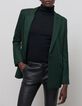 Women's emerald pinstripe suit jacket-3