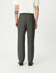 Men’s grey pinstripe suit trousers-3
