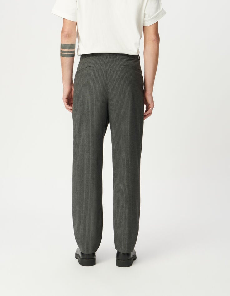 Men’s grey pinstripe suit trousers-3 Men’s grey pinstripe suit trousers-3