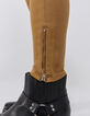 Hellbraune low waist Slim-Damenjeans-5