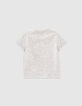 Camiseta gris algodón ecológico tigre motorista bebé niño-2