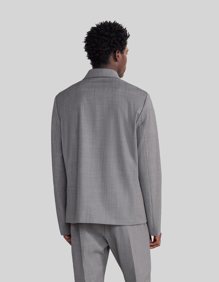 Men’s mink semi-plain fabric TRAVEL SUIT jacket - IKKS