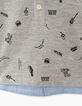 Polo gris medio efecto camisa bebé niño -4 Polo gris medio efecto camisa bebé niño -4