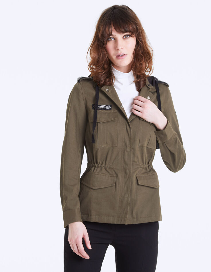 Parka saharienne à capuche amovible femme-2