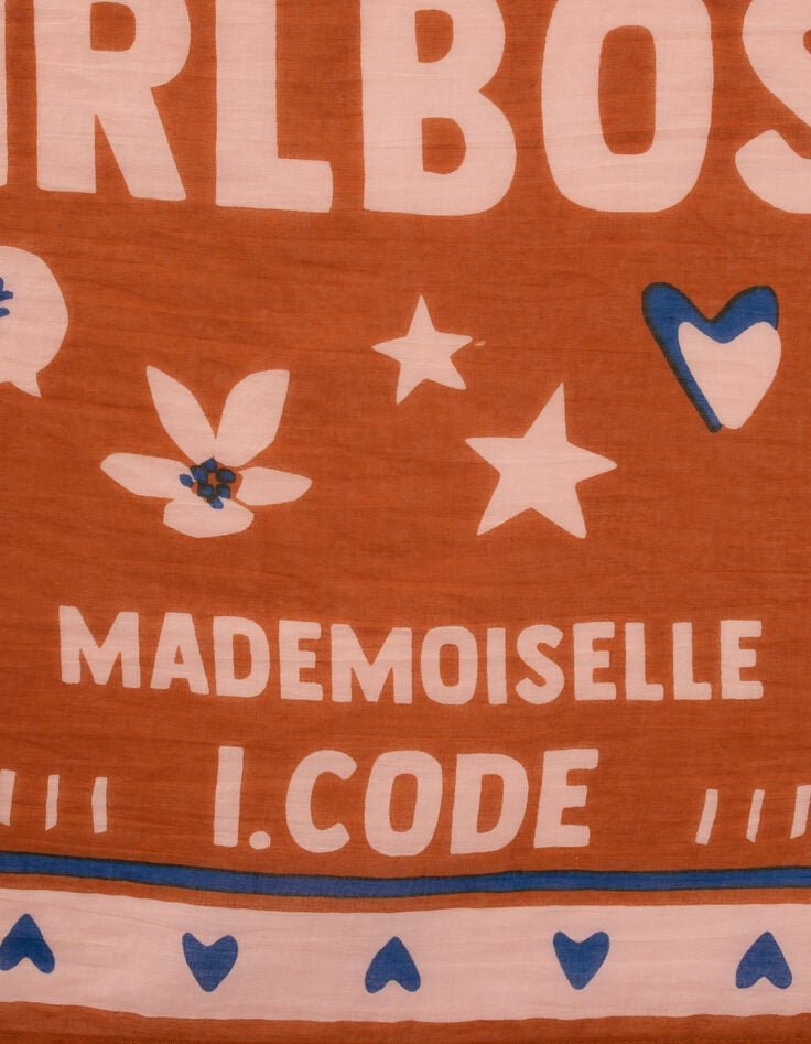 Foulard carré à message I.Code-3