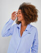I.Code blue shirt with embroidery on chest-5
