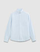 Chemise regular bleu ciel coton bio Homme-5