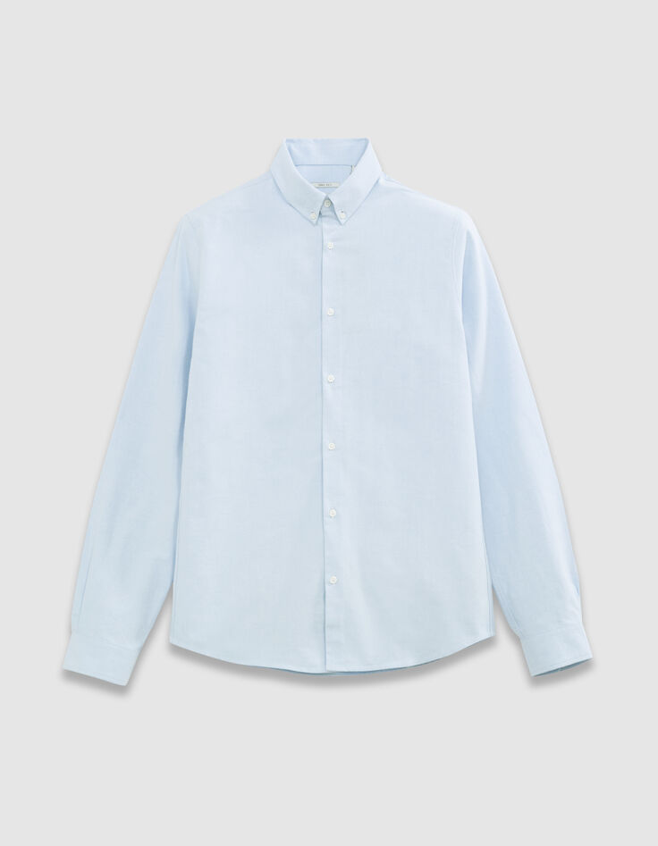 Chemise regular bleu ciel coton bio Homme-5