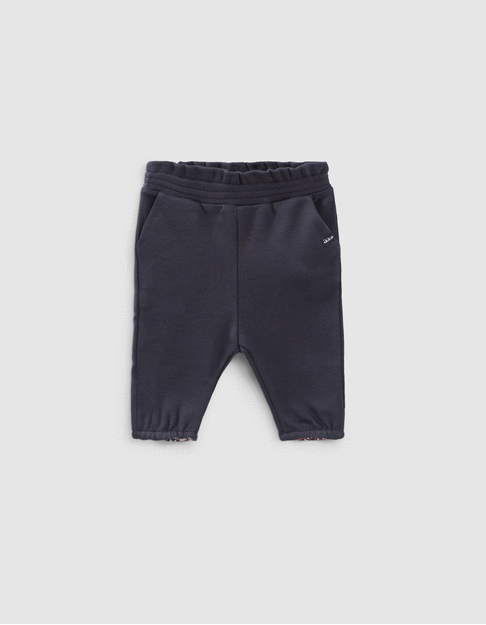 Baby girls’ star print/navy reversible joggers