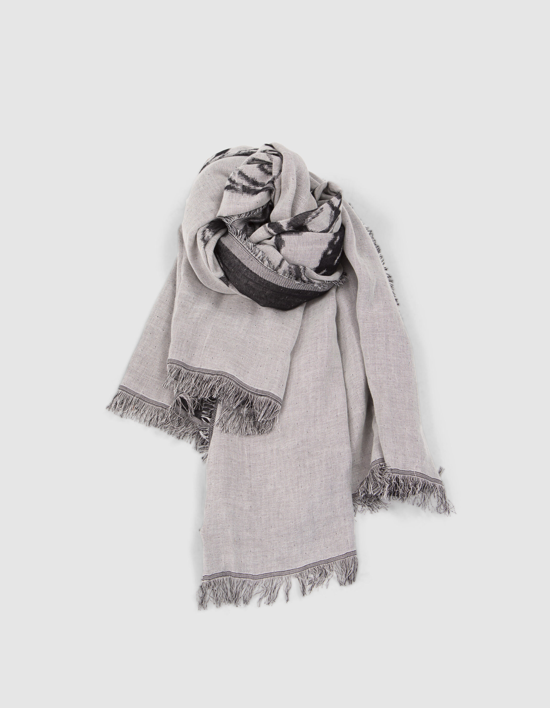 Foulard noir double face motif tetes de mort Femme IKKS