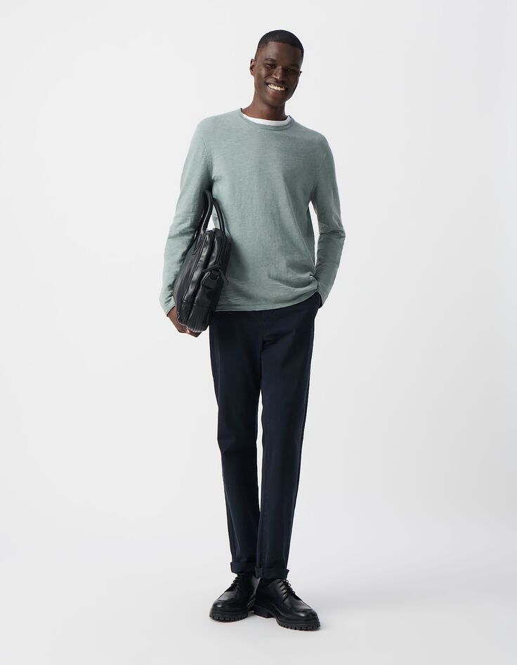 Pull horizon tricot flammé bords roulottés Homme-1