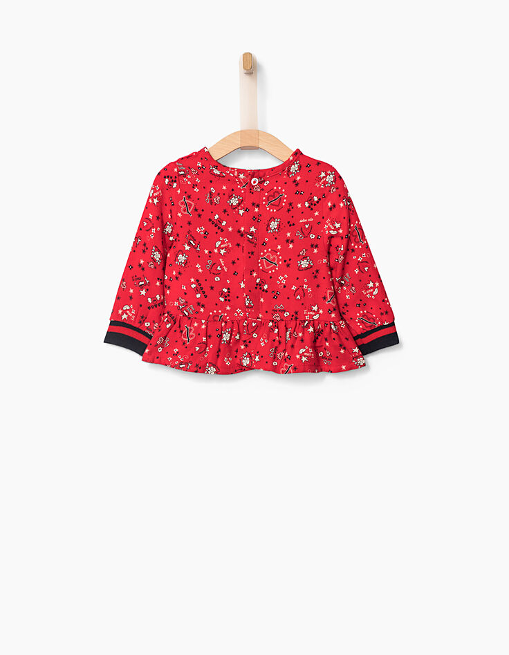 Blusa roja bebé niña-2