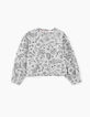 Girls’ medium grey marl rock drawing sweatshirt-2