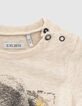 Camiseta beige claro con sombrero bebé niño-2