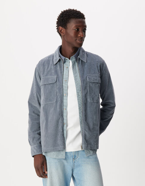 Men's Easy Blue Corduroy Overshirt - IKKS