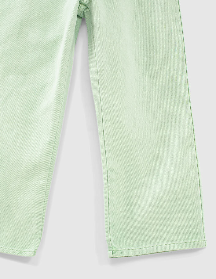 Girls’ mint high-waist baggy jeans - IKKS