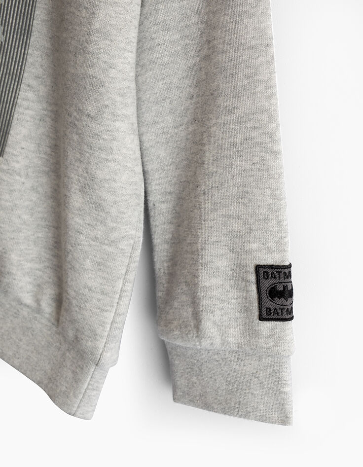Sweat Batman gris print masque et flocage rayures garçon -5