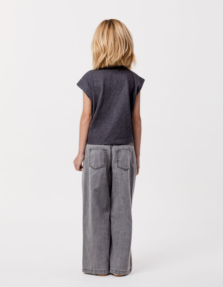 Jean LARGE gris coton bio fille-2
