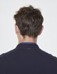 Men's dark blue polo shirt-5