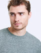Pull blue green en maille chinée Homme-2