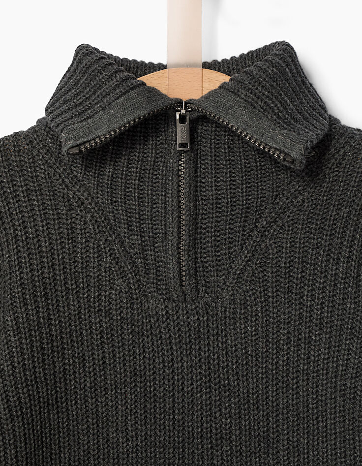 Pull camionneur gris garçon -4