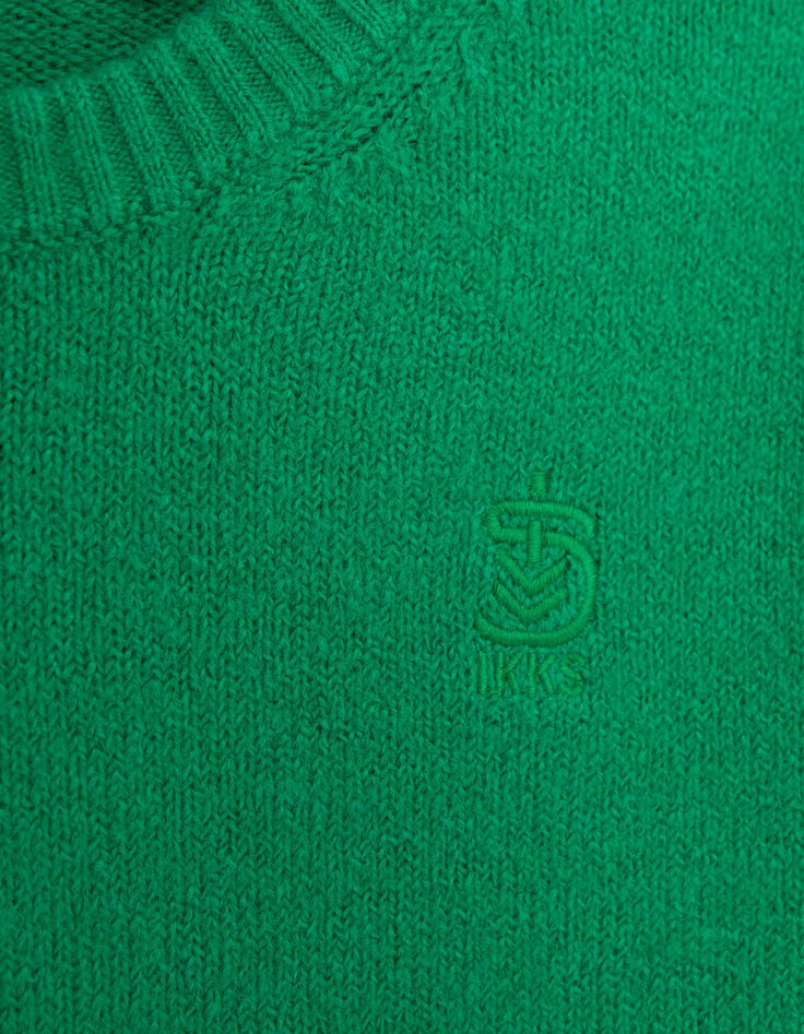 Grüner flauschiger Strickpullover für Jungen-6 Grüner flauschiger Strickpullover für Jungen-6