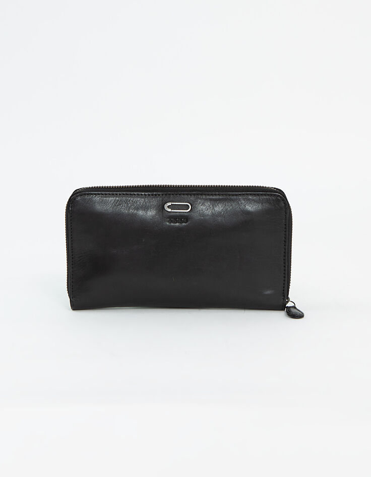 Portefeuille cuir noir femme-2