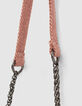 Rosenholzfarbene M&auml;dchenhandtasche mit Glitzer-6