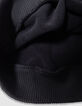 Boys’ black sweatshirt with embroidered corduroy slogan-7