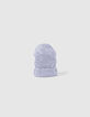 Girls’ medium grey marl rib knit beanie-5