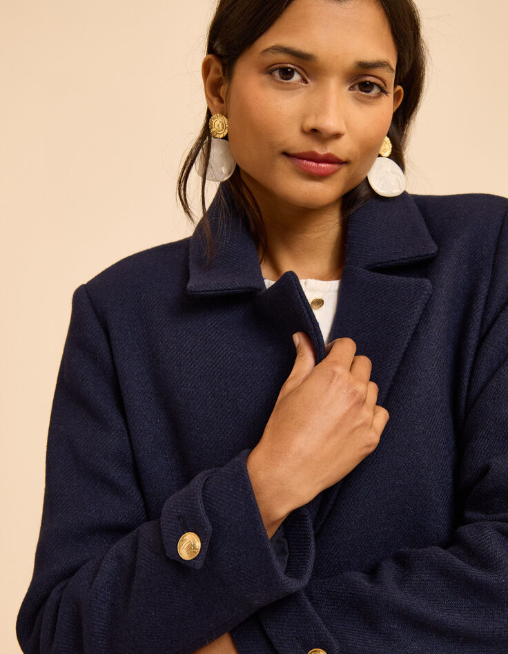 Manteau long marine esprit caban I.Code-3