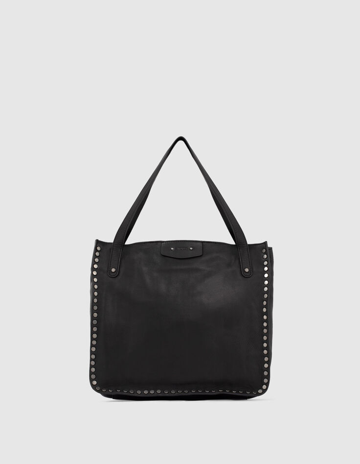 The Working Bag, Damencabastasche aus Leder, Schwarz-1