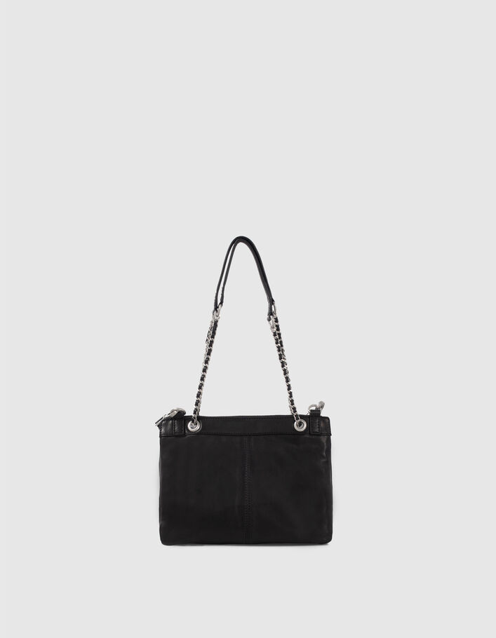 Zwarte leren etuitas 1440 Reporter Rock met studs Dames-3