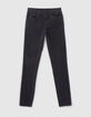 Women’s grey houndstooth motif slim jeans-5