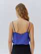 Women’s blue lingerie-style top with skull motif-3