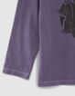 Camiseta violeta as de picas rock niño-4
