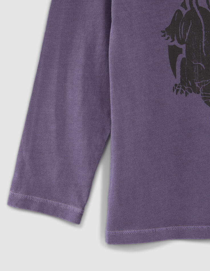 Camiseta violeta as de picas rock niño-4