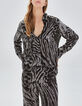 Pure Edition-Women’s grey zebra print shirt-3