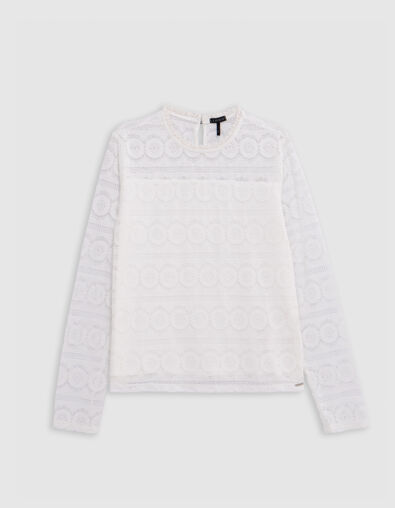 Ecru kanten meisjesblouse - IKKS
