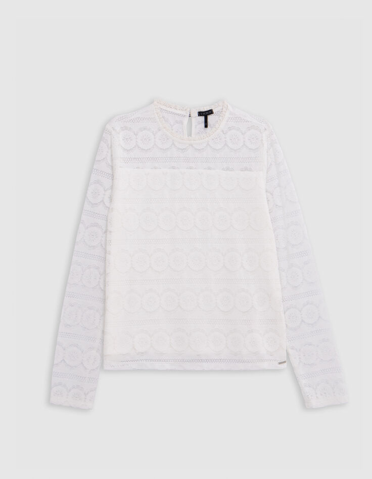 Ecru kanten meisjesblouse-1