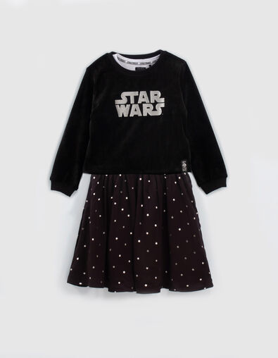 Robe noire 2 en 1 et sweat velours IKKS - STAR WARS™ fille - IKKS