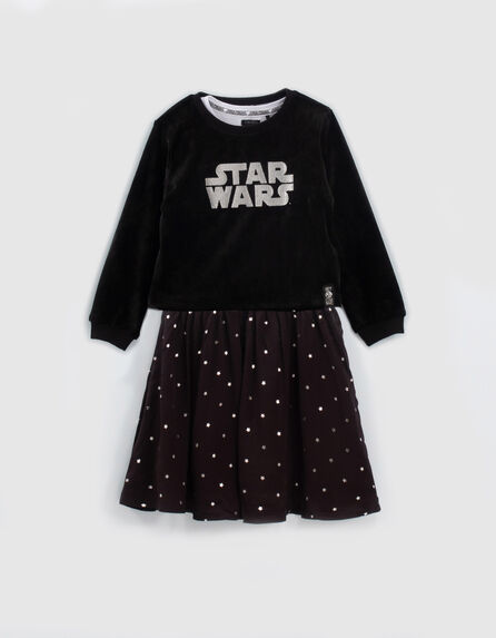 2-in-1 zwarte jurk en fluwelen sweater IKKS - STAR WARS™