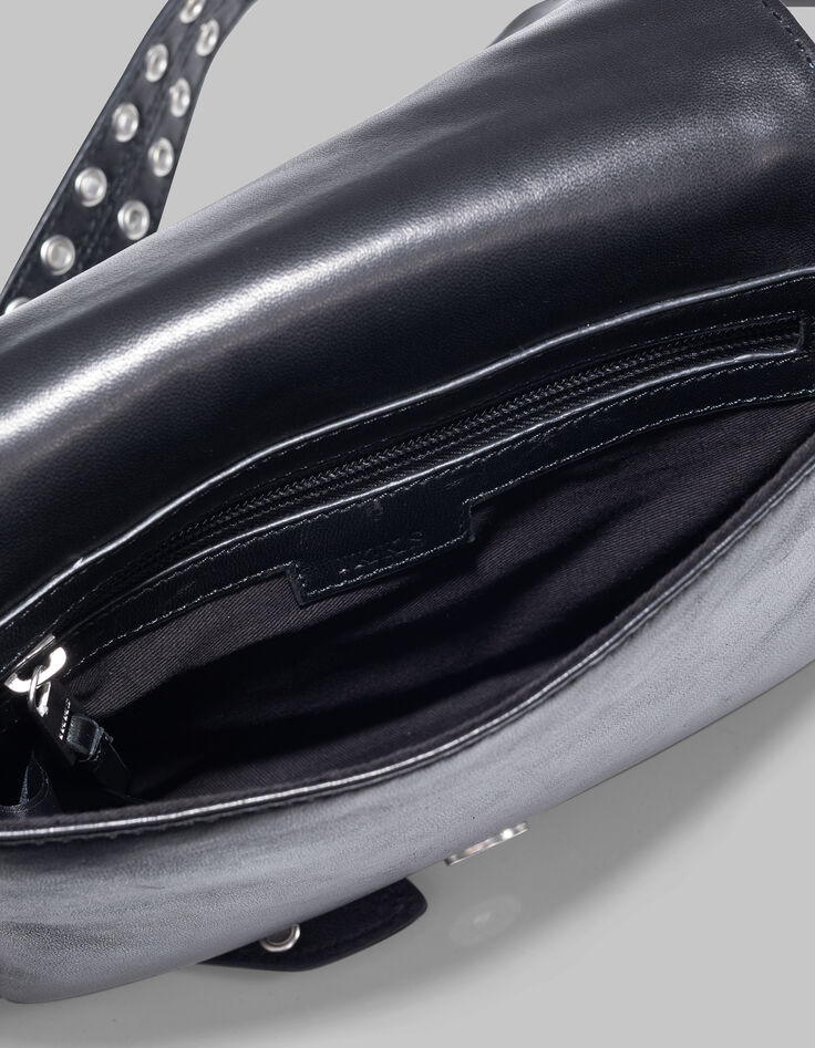 Bag 1440 Steward black leather herringbone quilting Women-6